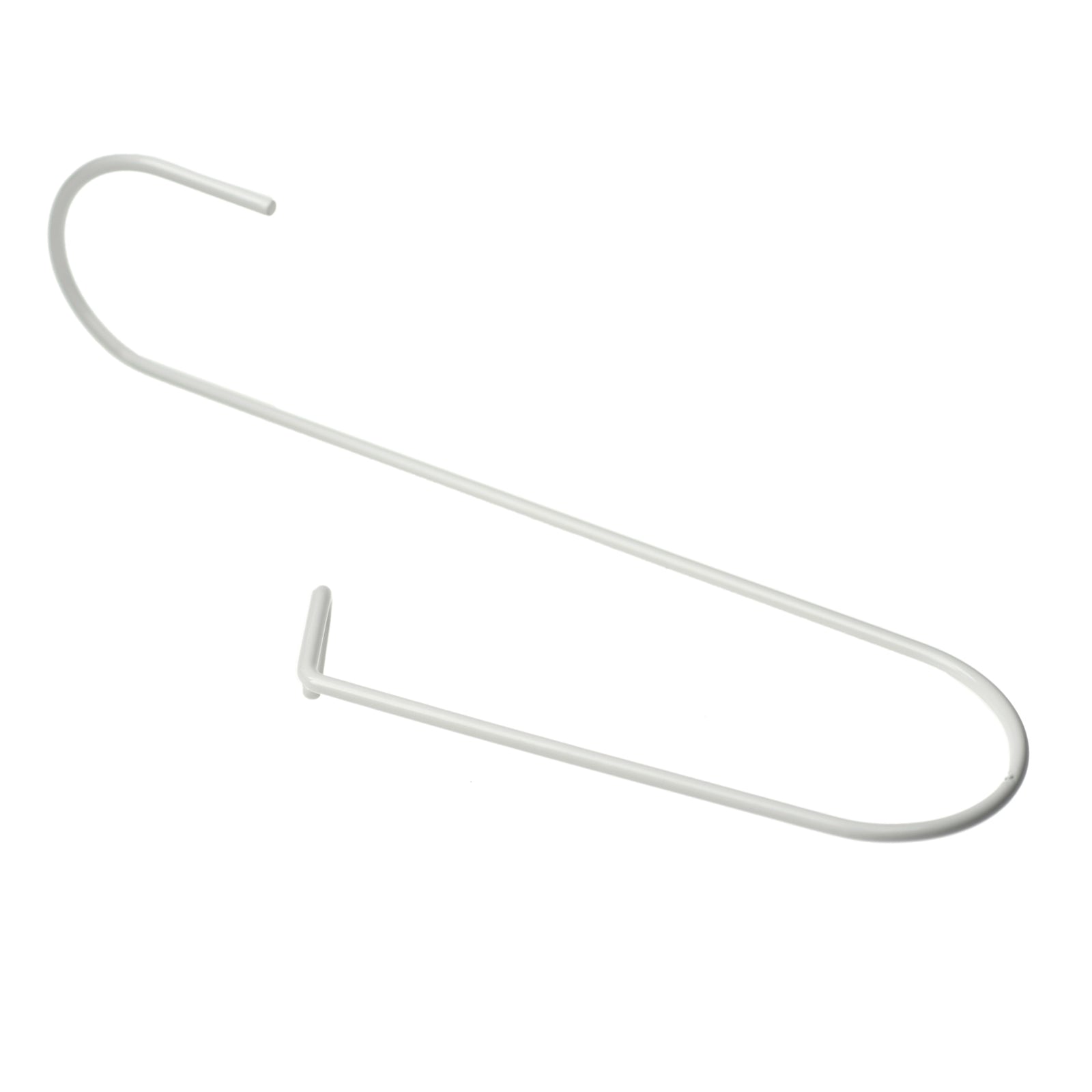 Silver Pattern Hook or Utility Hook on white background in open position.