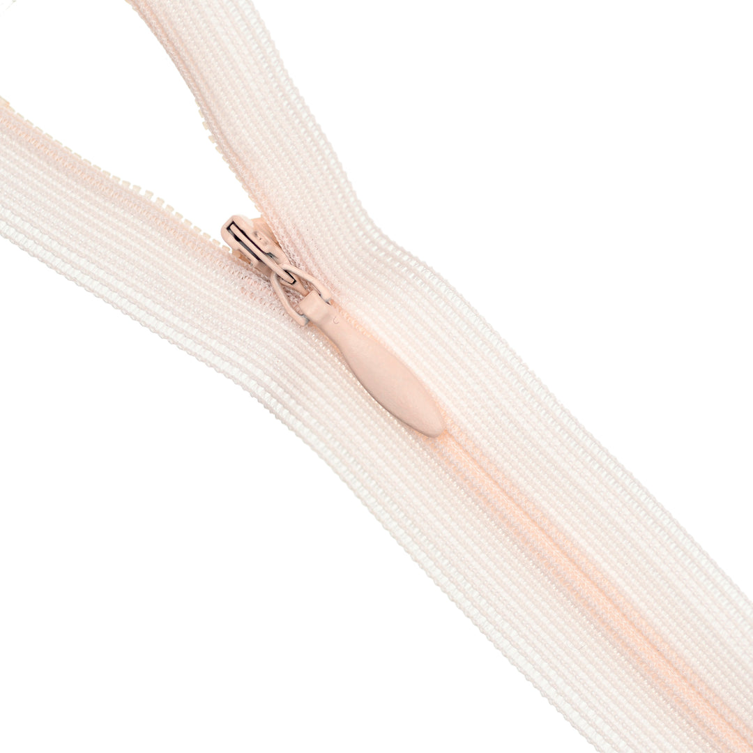 YKK INVISIBLE MESH ZIP COL 293 PASTEL PINK