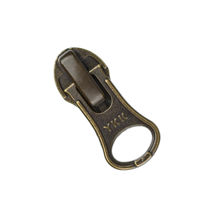 IN-REVERSE SHORT SLIDER FOR YKK NYLON COIL ZIPS - ANTIQUE GOLD