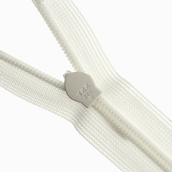 YKK INVISIBLE MESH ZIP COL 030 OFF-WHITE/ LIGHT IVORY