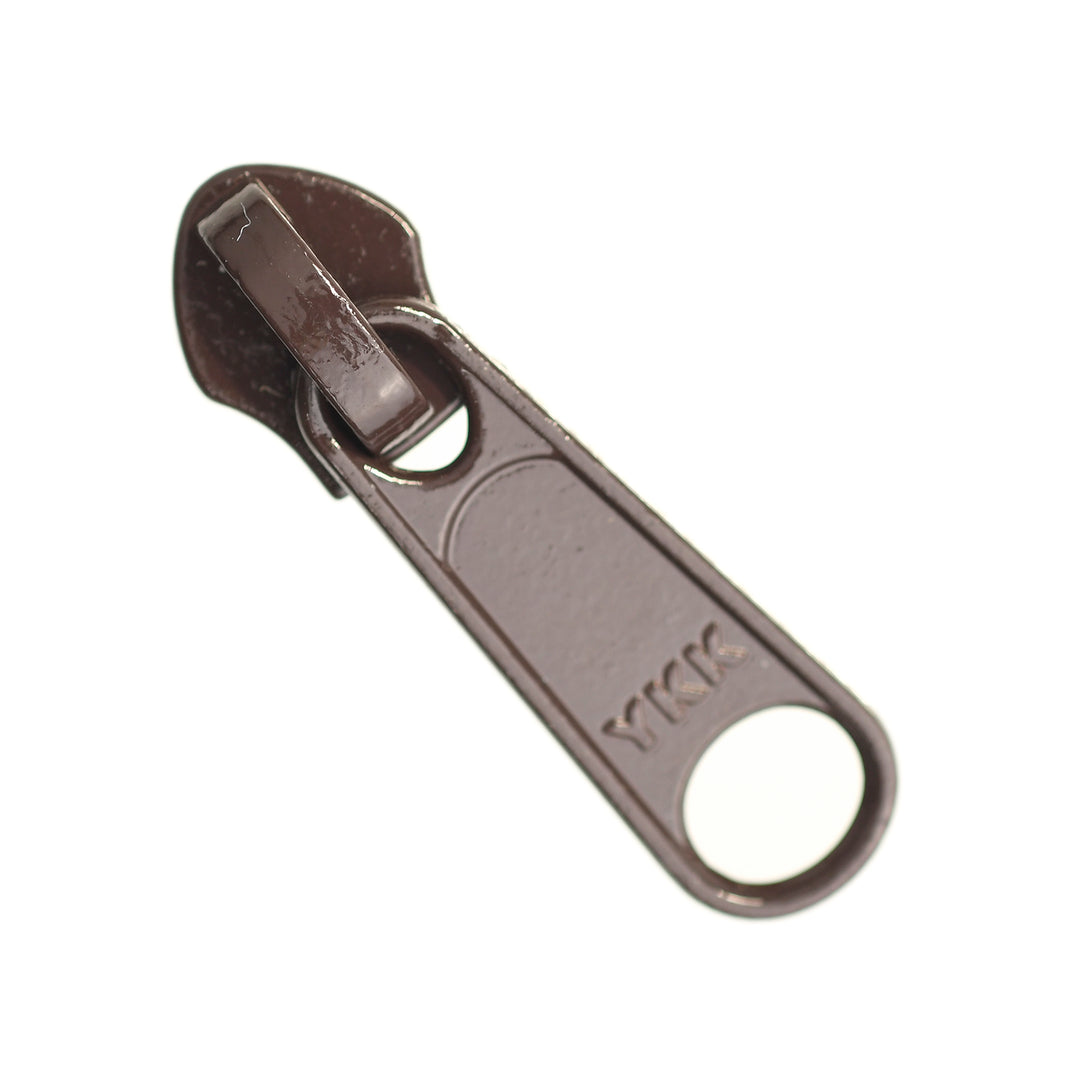 NON-LOCK LONG-PULL FOR YKK NYLON COIL ZIPS - DARK BROWN