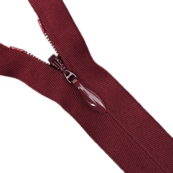 HEAVY-DUTY INVISIBLE ZIP COL 527 BURGUNDY