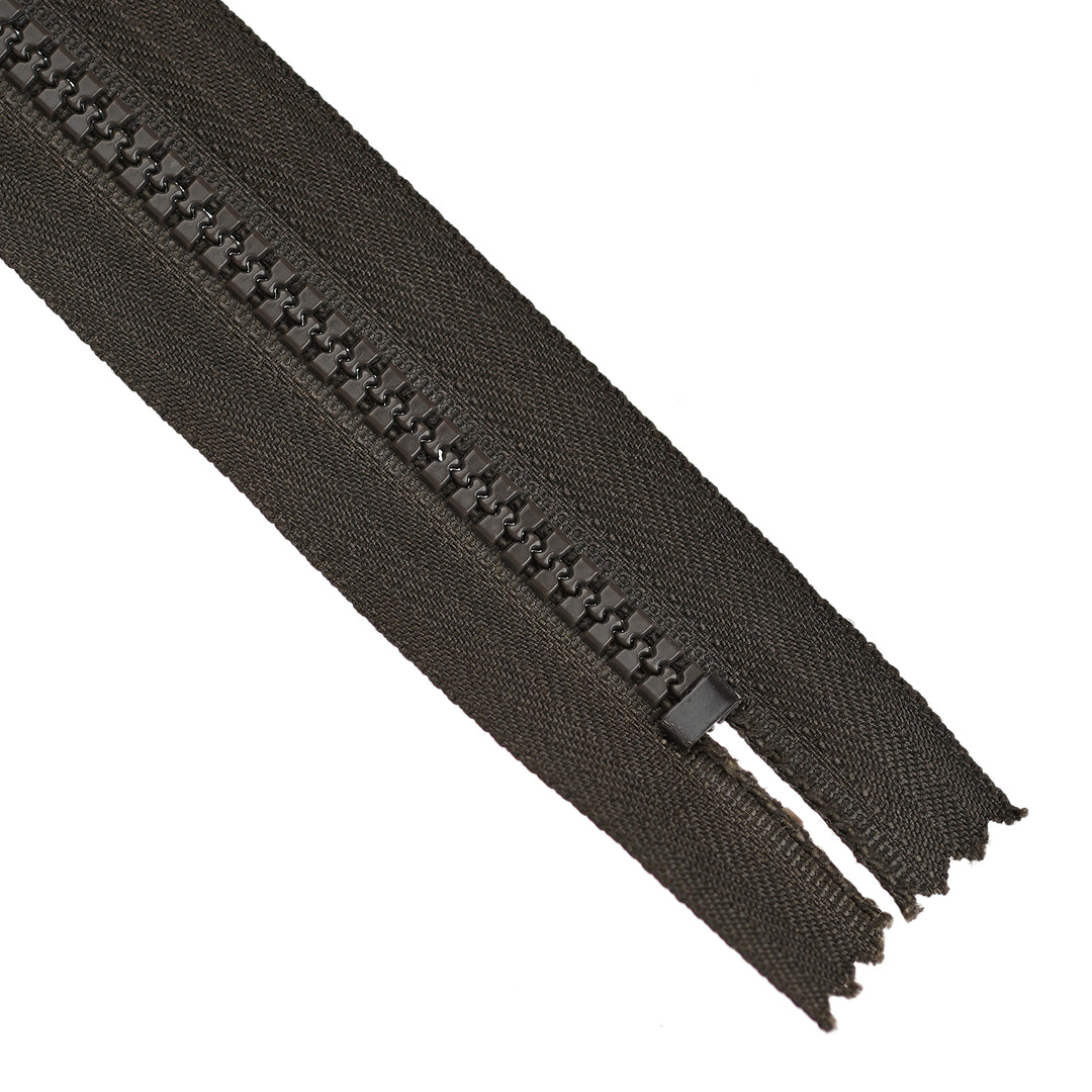 CHUNKY CLOSED-END ZIP NO.5 COL DARK BROWN