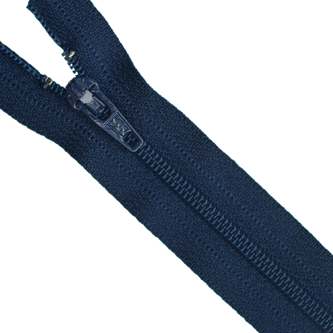 YKK NYLON CLOSED-END ZIP NO.3 COL 919 DEEP BLUE