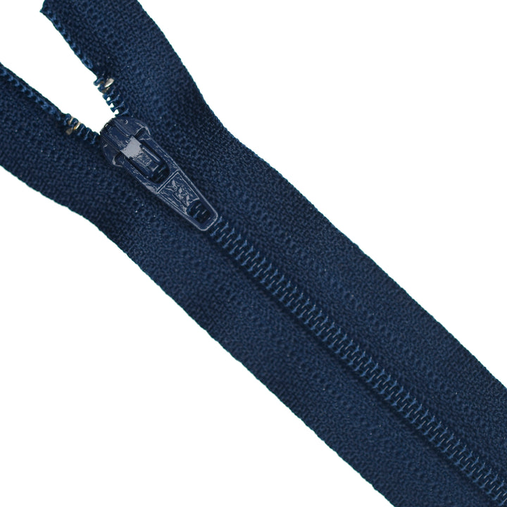 YKK NYLON CLOSED-END ZIP NO.3 COL 919 DEEP BLUE