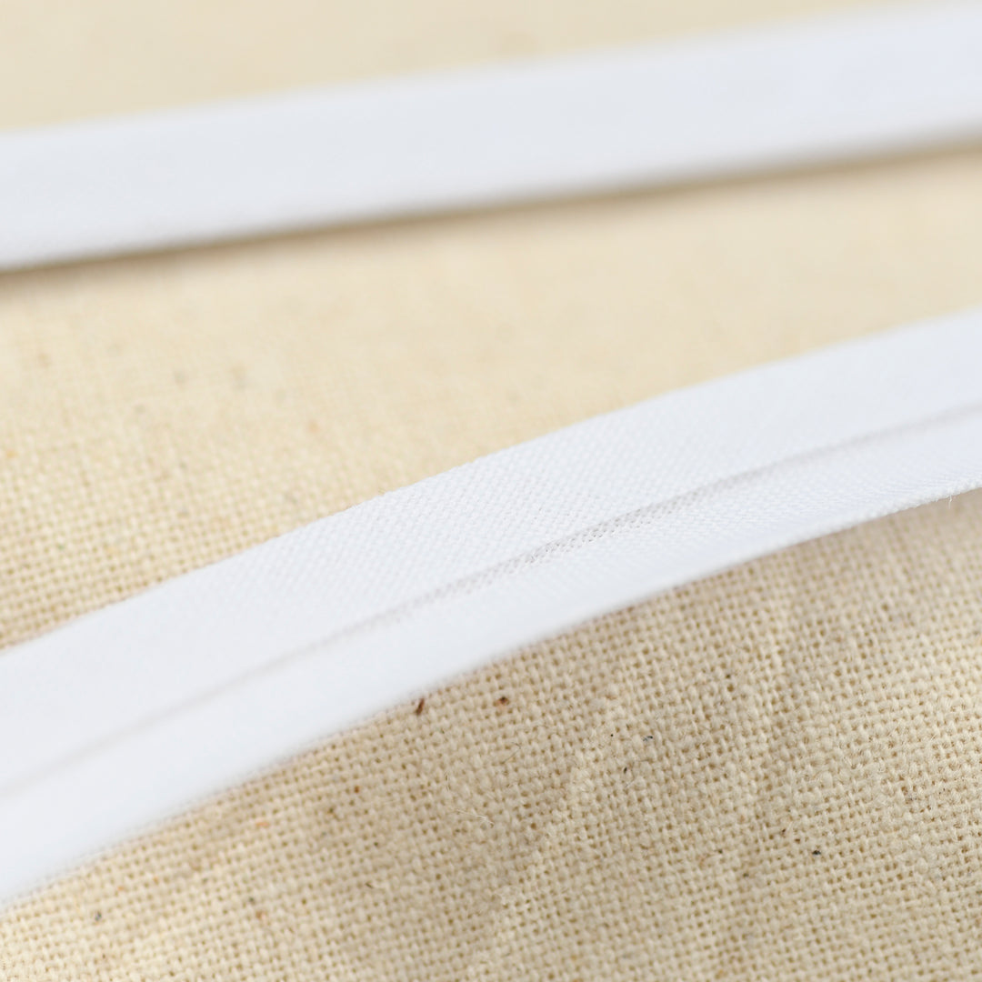 POLY-COTTON BIAS BINDING OPTIC WHITE