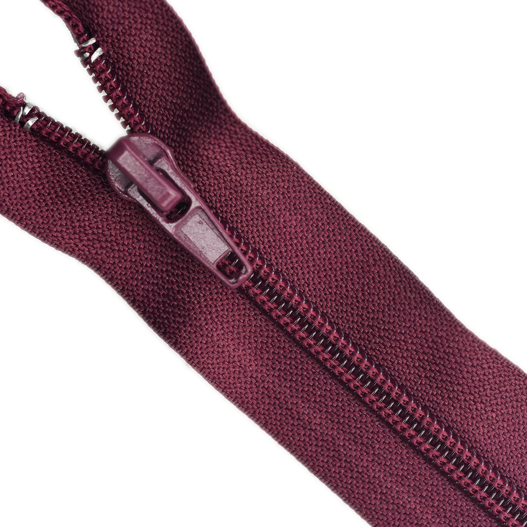 NYLON OPEN-END ZIP NO.5 COL WINE