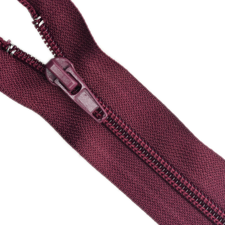 NYLON OPEN-END ZIP NO.5 COL WINE