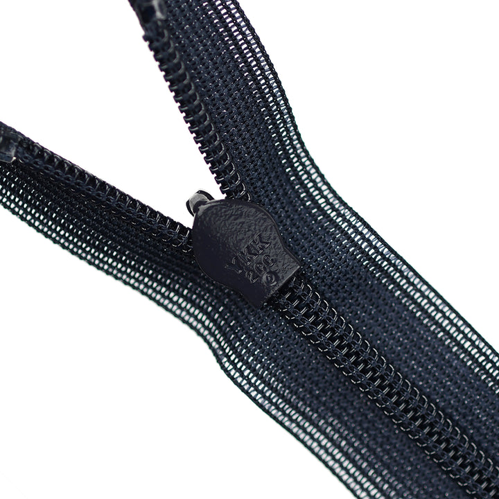 YKK INVISIBLE MESH ZIP COL 233 DARK NAVY