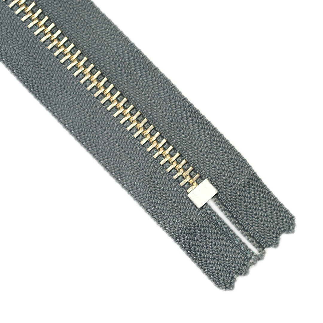 YKK METAL CLOSED-END ZIP NO.5 NICKEL COL 914 SLATE