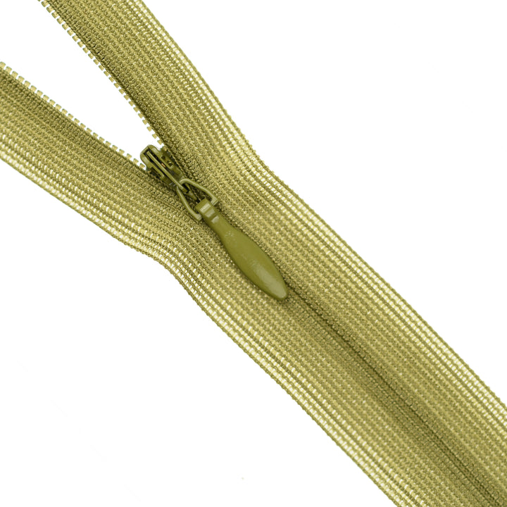 YKK INVISIBLE MESH ZIP COL 247 MARTINI OLIVE