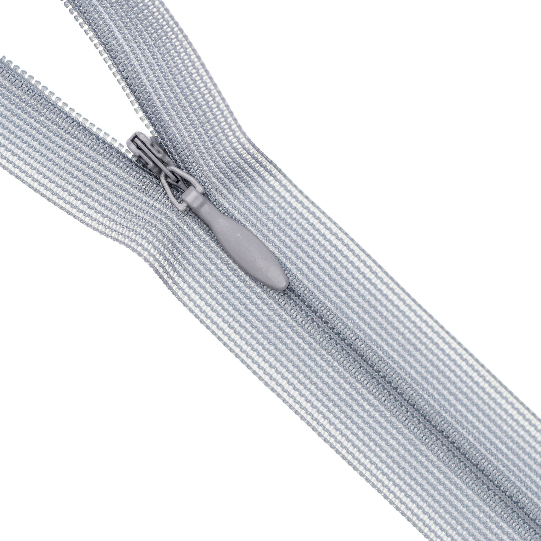 YKK INVISIBLE MESH ZIP COL 195 PIGEON GREY