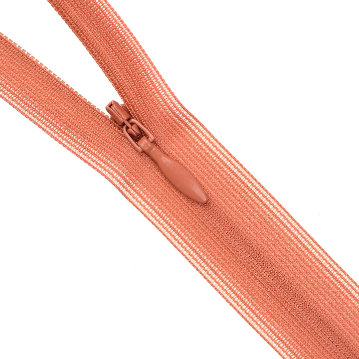 YKK INVISIBLE MESH ZIP COL 249 RUSTY ROSE