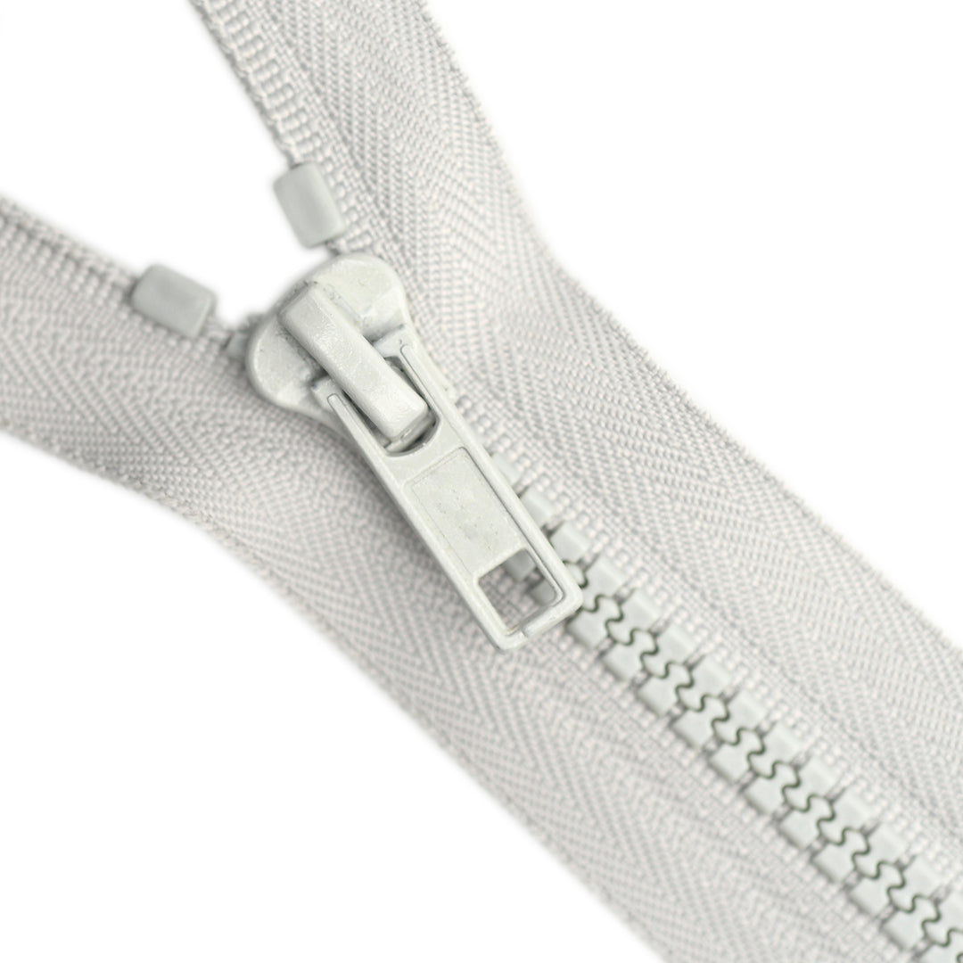 CHUNKY OPEN-END ZIP NO.5 COL LIGHT GREY