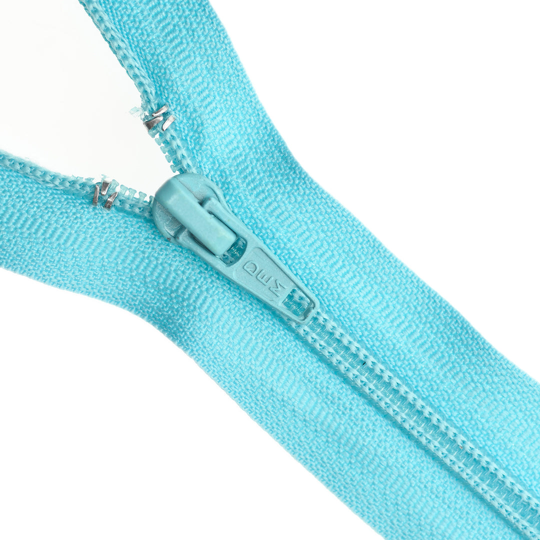 NYLON OPEN-END ZIP NO.5 COL AQUA