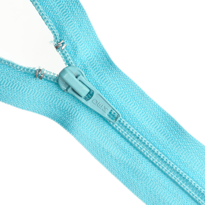 NYLON OPEN-END ZIP NO.5 COL AQUA