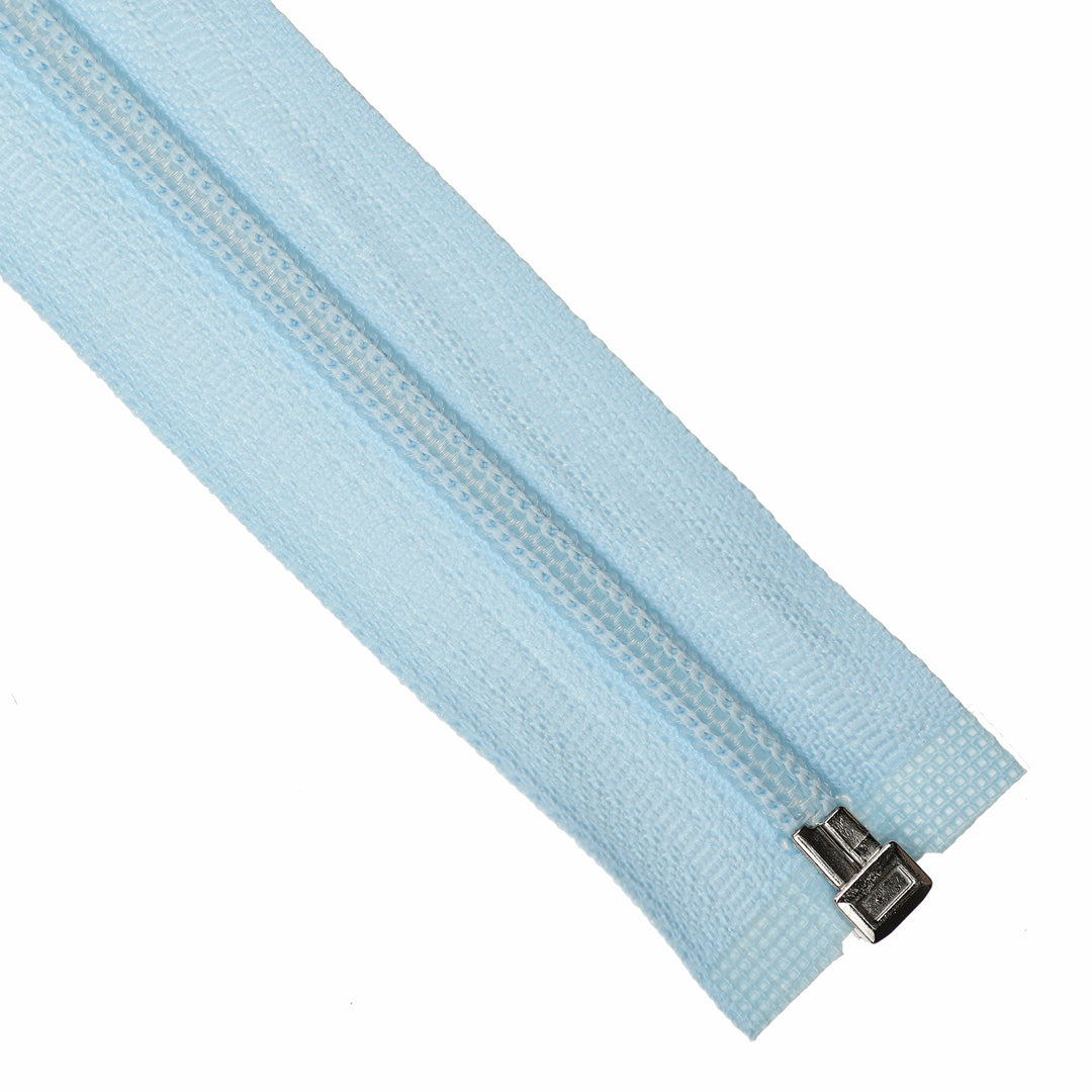 NYLON OPEN-END ZIP NO.5 COL POWDER BLUE