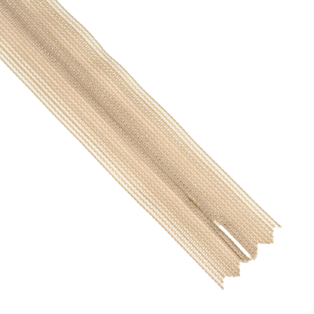 YKK INVISIBLE MESH ZIP COL 573 BEIGE