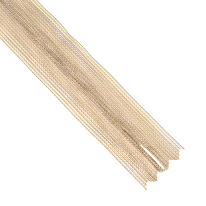 YKK INVISIBLE MESH ZIP COL 573 BEIGE
