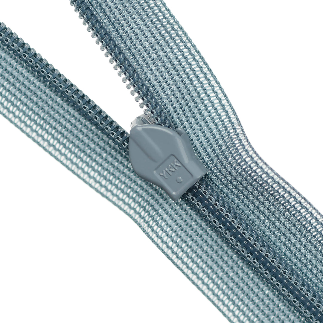 YKK INVISIBLE MESH ZIP COL 575 STORM BLUE