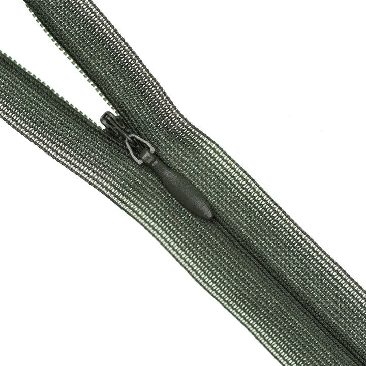 YKK INVISIBLE MESH ZIP COL 567 JUNGLE GREEN
