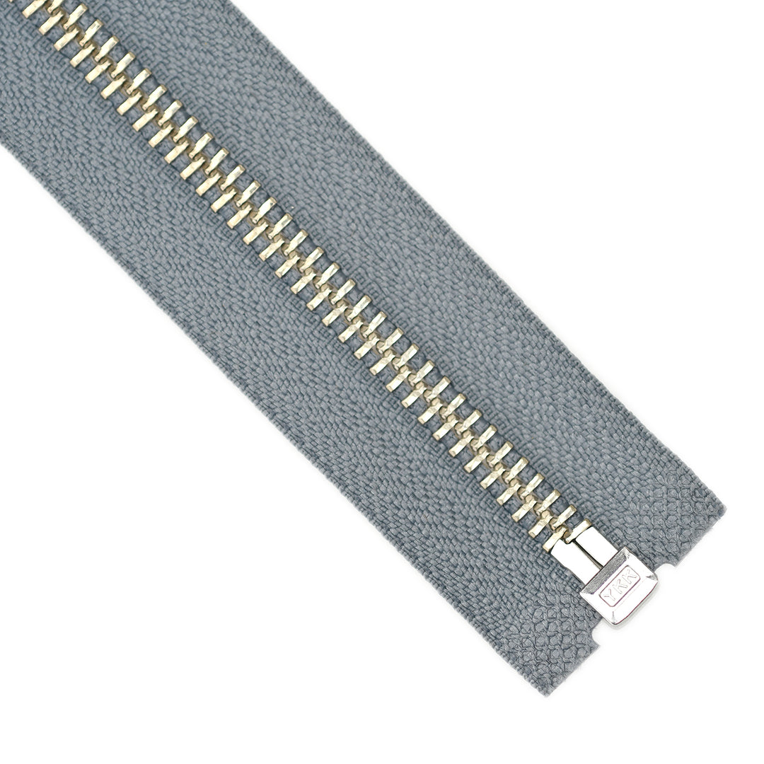 YKK METAL OPEN-END ZIP NO.5 NICKEL COL 578 STORM GREY