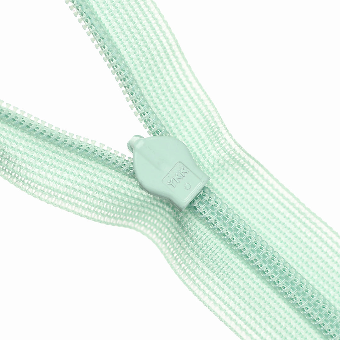 YKK INVISIBLE MESH ZIP COL 823 SEA FOAM