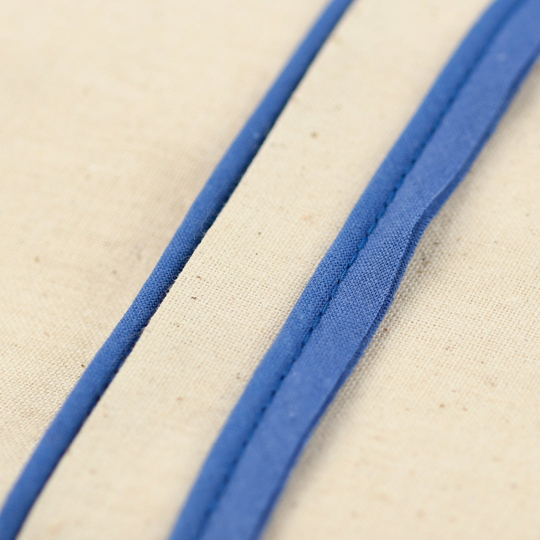 100% COTTON COVERED PIPING BLUE