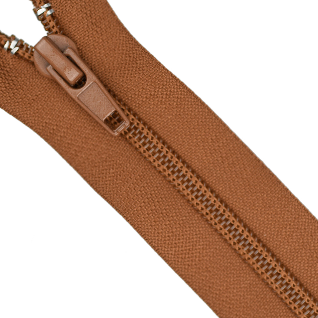 NYLON NO.5 OPEN-END TWO-WAY ZIP COL CINNAMON