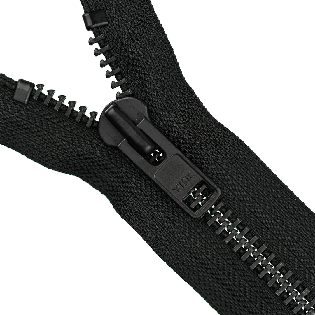 YKK METAL OPEN-END ZIP NO.10 BLACK OXY COL 580 BLACK