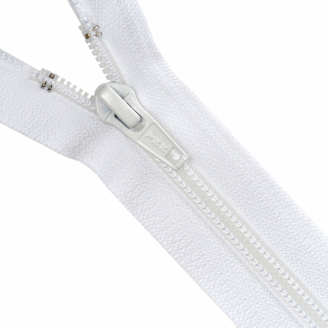 YKK NYLON CLOSED-END NO.5 ZIP COL 501 WHITE