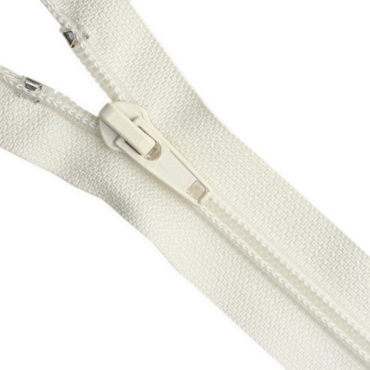 NYLON OPEN-END ZIP NO.5 COL OFF-WHITE