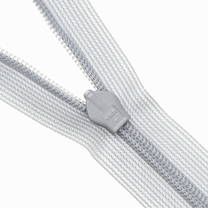 YKK INVISIBLE MESH ZIP COL 361 LIGHT SMOKE GREY
