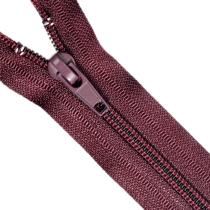 NYLON NO.5 OPEN-END TWO-WAY ZIP COL MAROON