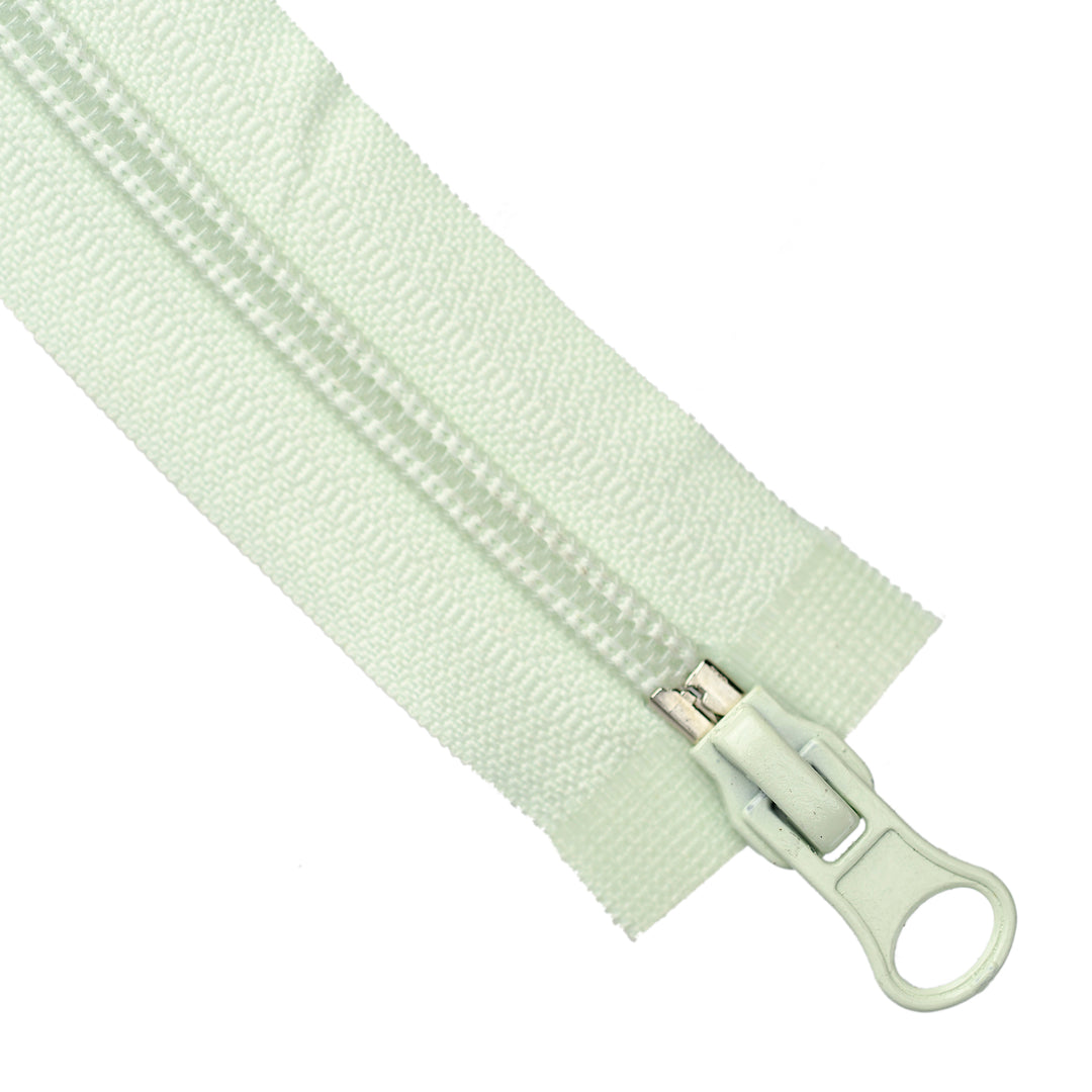 NYLON NO.5 OPEN-END TWO-WAY ZIP COL ICE GREEN