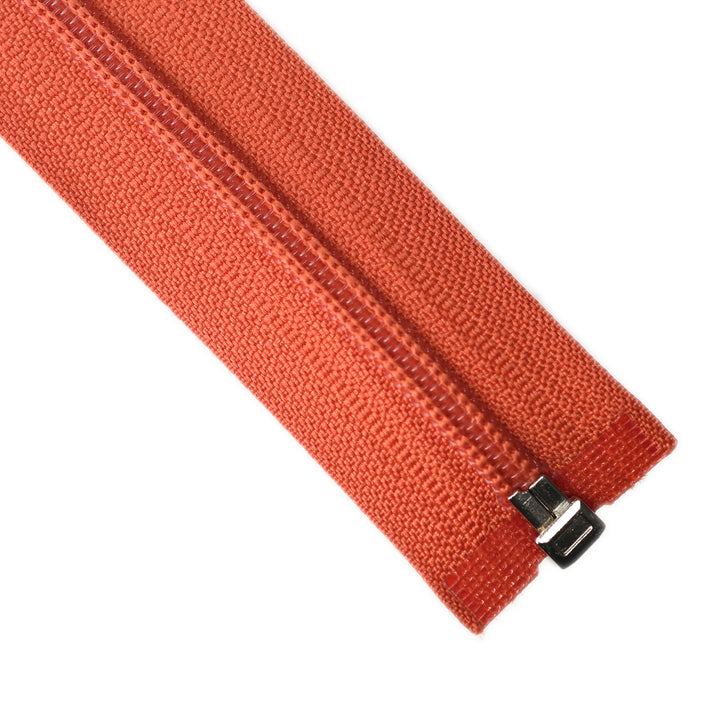 NYLON OPEN-END ZIP NO.5 COL BURNT ORANGE