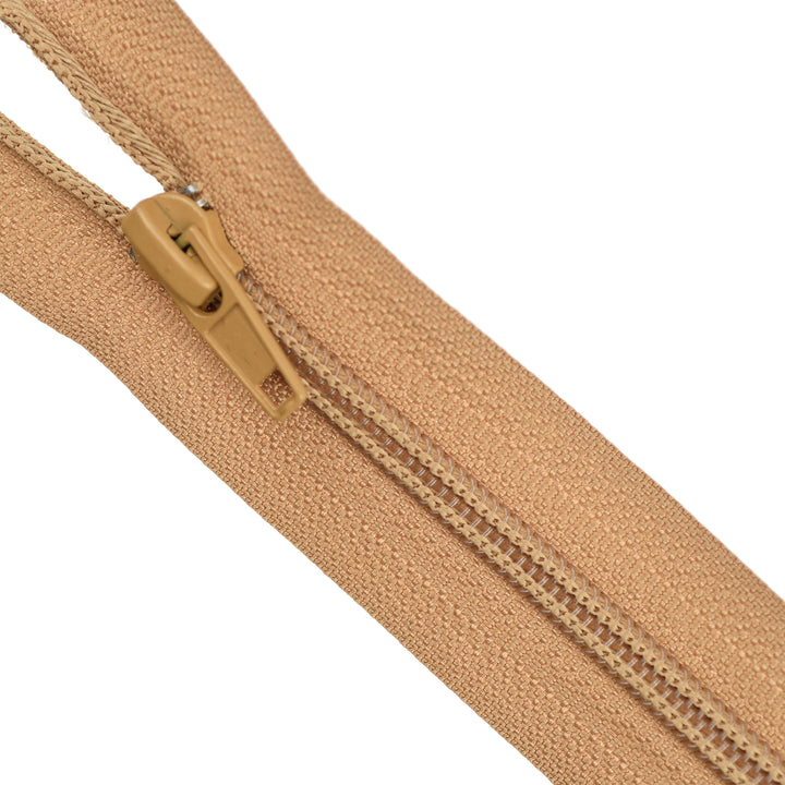 NYLON OPEN-END ZIP NO.5 COL SEPIA