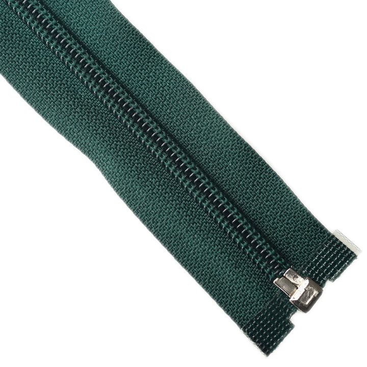 NYLON OPEN-END ZIP NO.5 COL BOTTLE GREEN