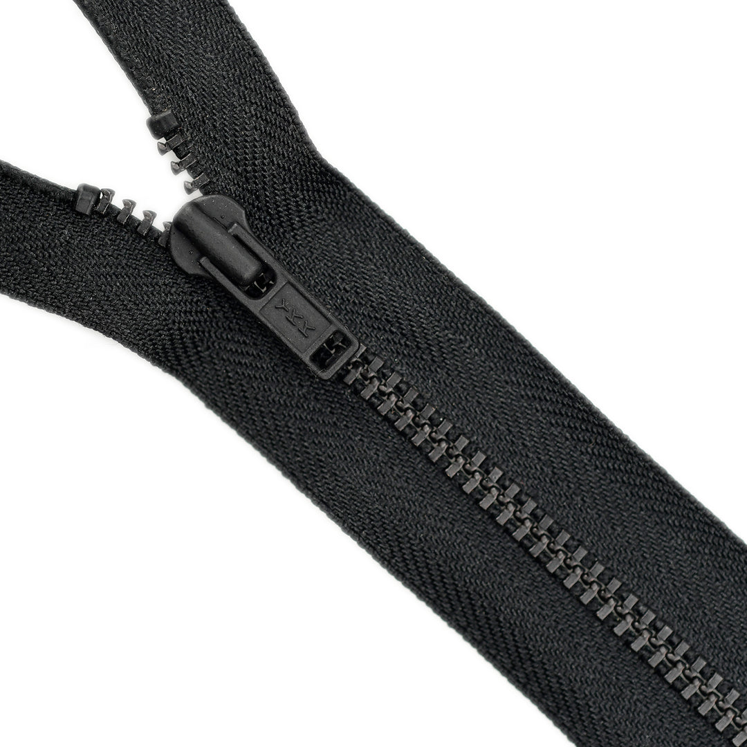 YKK METAL OPEN-END ZIP NO.4.5 BLACK OXY COL 580 BLACK
