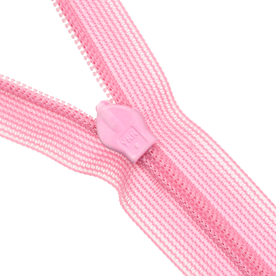 YKK INVISIBLE MESH ZIP COL 852 FLAMINGO PINK
