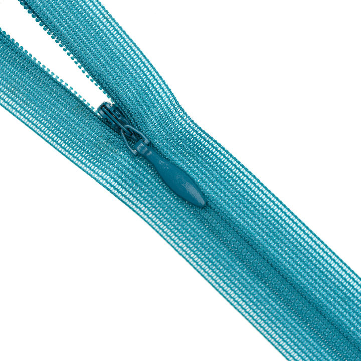 YKK INVISIBLE MESH ZIP COL 037 CARIBBEAN BLUE