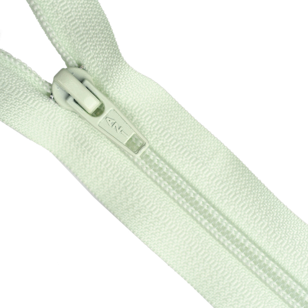 NYLON NO.5 OPEN-END TWO-WAY ZIP COL ICE GREEN