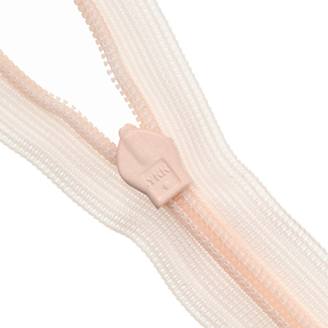 YKK INVISIBLE MESH ZIP COL 293 PASTEL PINK