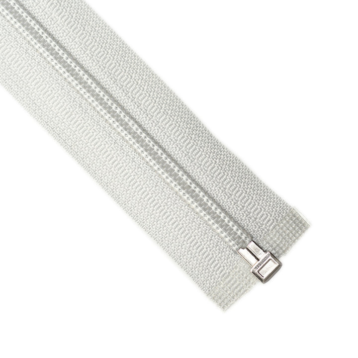 NYLON OPEN-END ZIP NO.5 COL LIGHT GREY