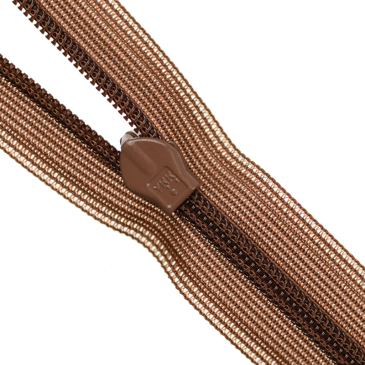 YKK INVISIBLE MESH ZIP COL 568 WALNUT