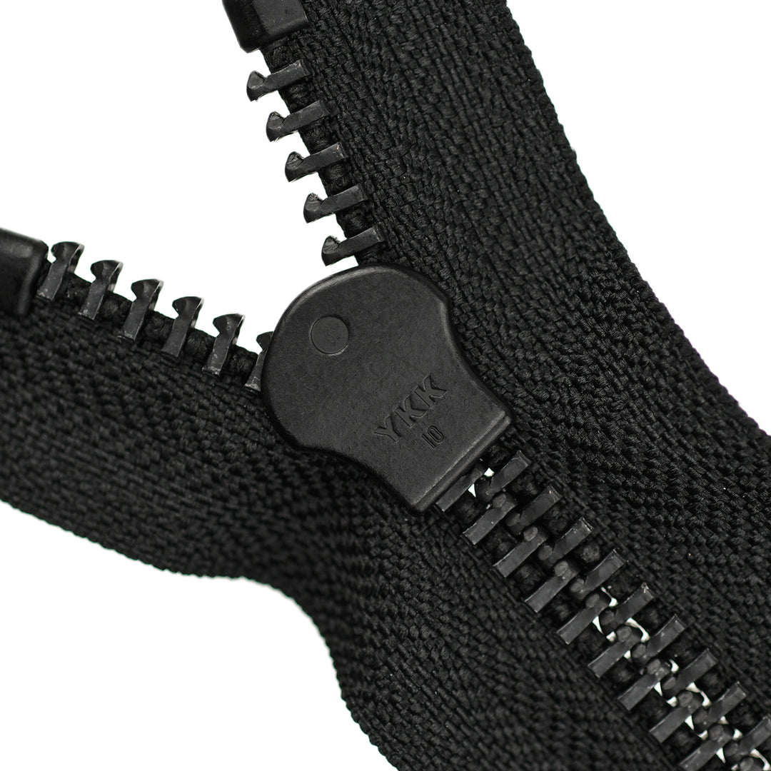 YKK METAL CLOSED-END ZIP NO.10 BLACK OXY COL 580 BLACK