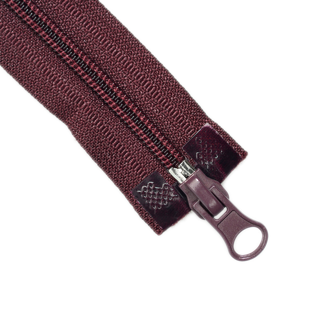NYLON NO.5 OPEN-END TWO-WAY ZIP COL MAROON