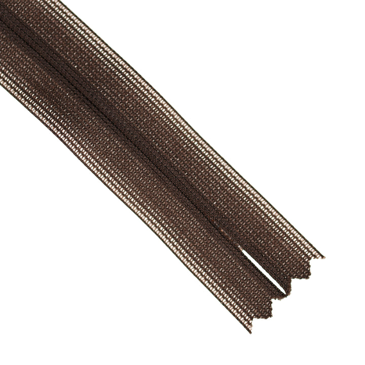 YKK INVISIBLE MESH ZIP COL 570 BROWN
