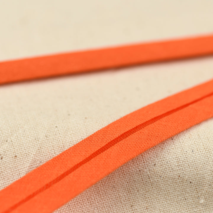 POLY-COTTON BIAS BINDING TANGERINE