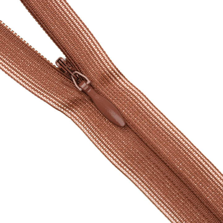 YKK INVISIBLE MESH ZIP COL 855 DUSTY RUST